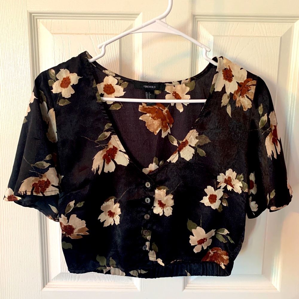 Forever 21 Silky Crop Top